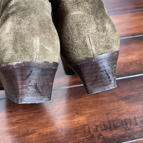 Aquatalia  Italy Women's Franca Boots Suede Leather Waterproof Block Heel sz 9 - Picture 5 of 12